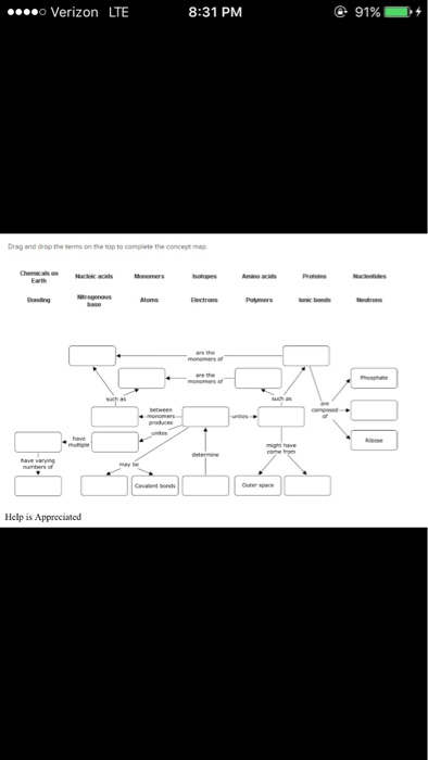 Drag And Drop The Terms On The Top To Complete The Concept Map. Solved: Chemistry Concept Map Drag And Drop The Terms On T 