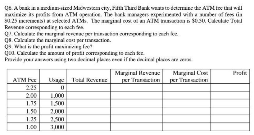 Solved A Bank In A Medium Sized Midwestern City Fifth Th