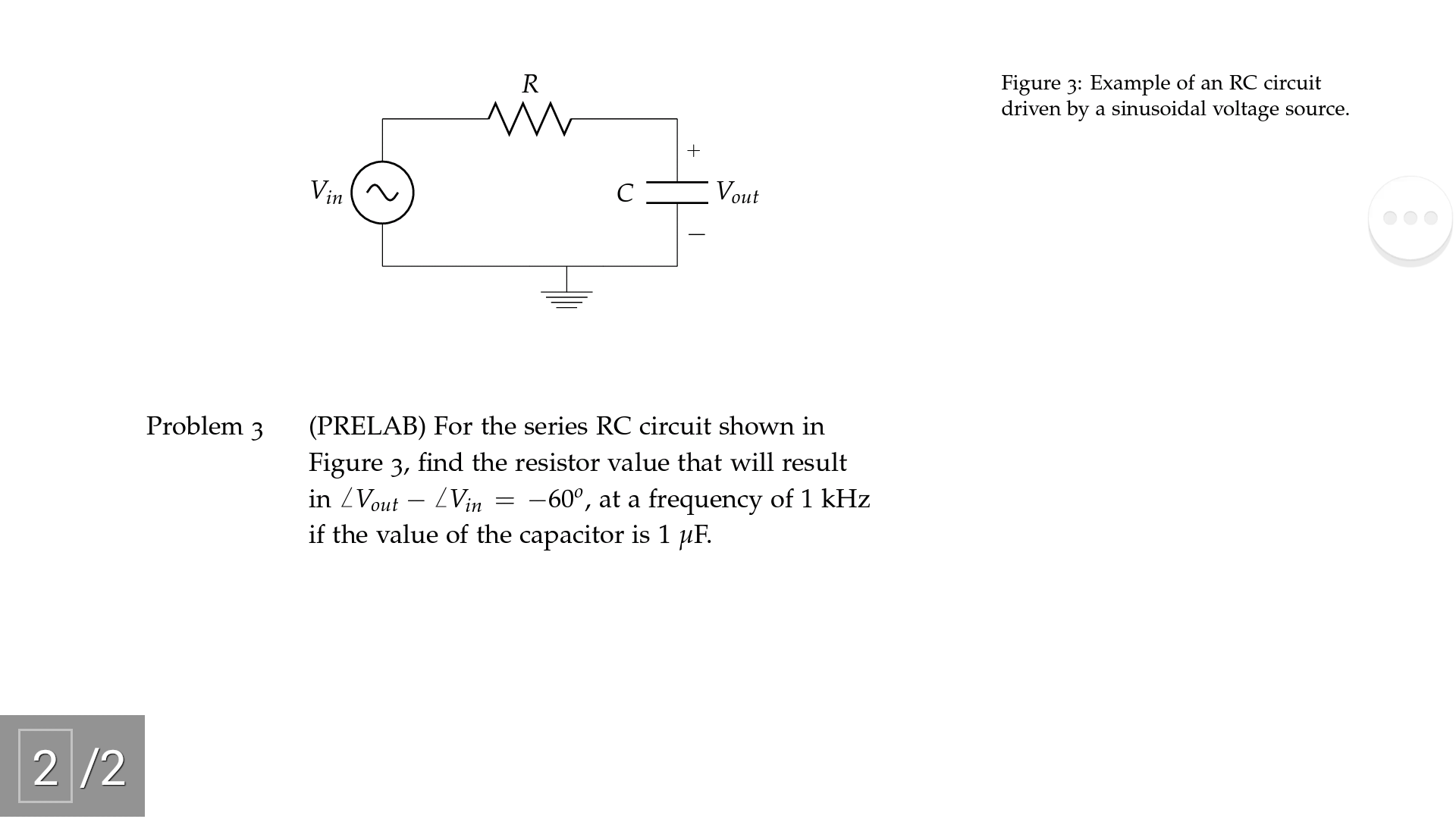 solved figure example of an rc circuit driven by a sinuimage for figure example of an rc circuit driven by a sinusoidal voltage source