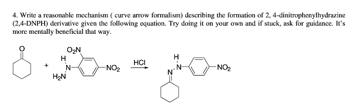 Write a complete mechanism of reaction of 2 4 dinitrophenylhydrazine with cyclohexanone 06 image