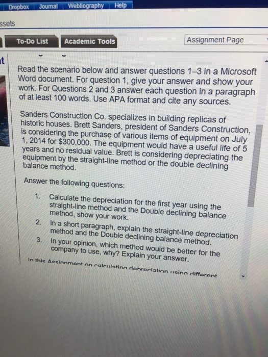 Scenario solution essay picture