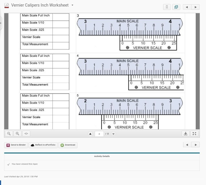 how do you read a vernier caliper