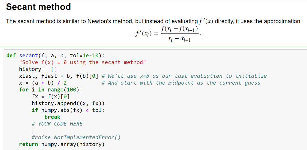 Solved Please Complete The Python 3 Code To Solve For F X Chegg Com