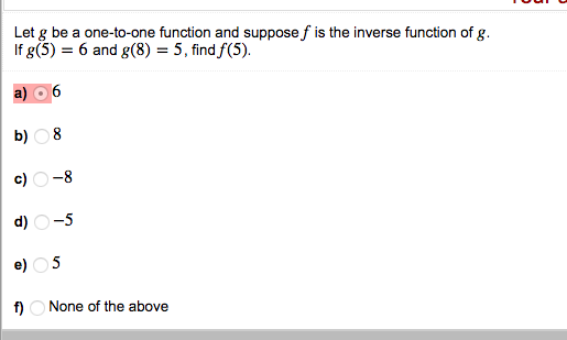 Solved Let G Be A One To One Function And Suppose F Is Th Chegg Com