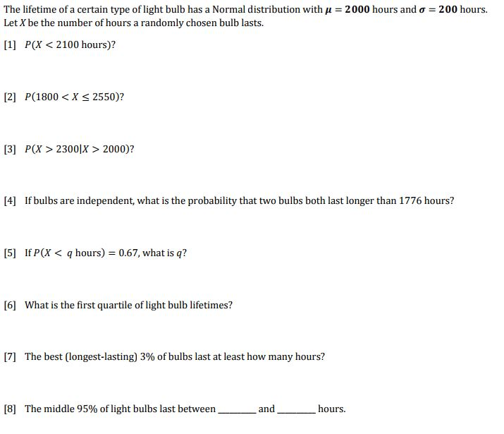 Solved 0 Hours The Lifetime Of A Certain Type Of Light Chegg Com