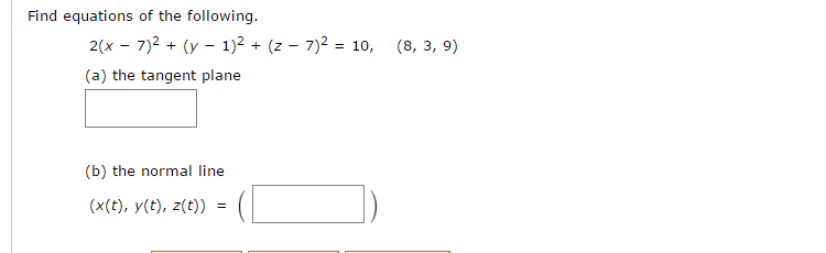 Solved Find Equations Of The Following 2x 72 Y