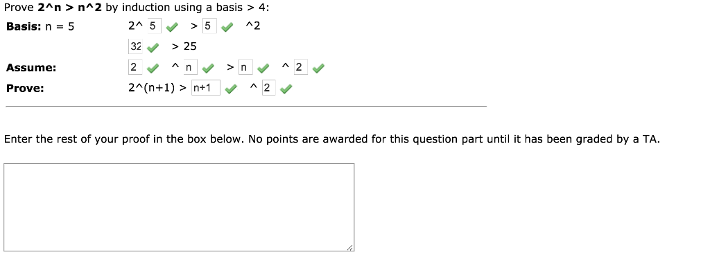 Prove 2an N2 By Induction Using A Basis 4 Basis Chegg Com