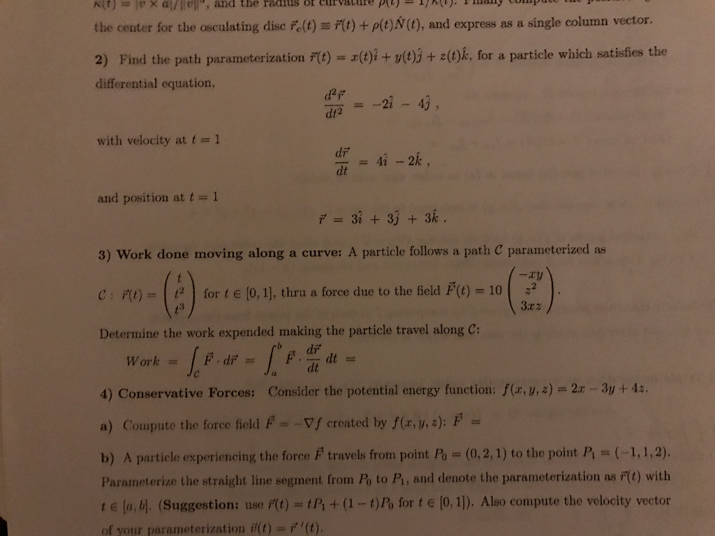 Solved Find The Path Parameterization R T X T I Y T Chegg Com