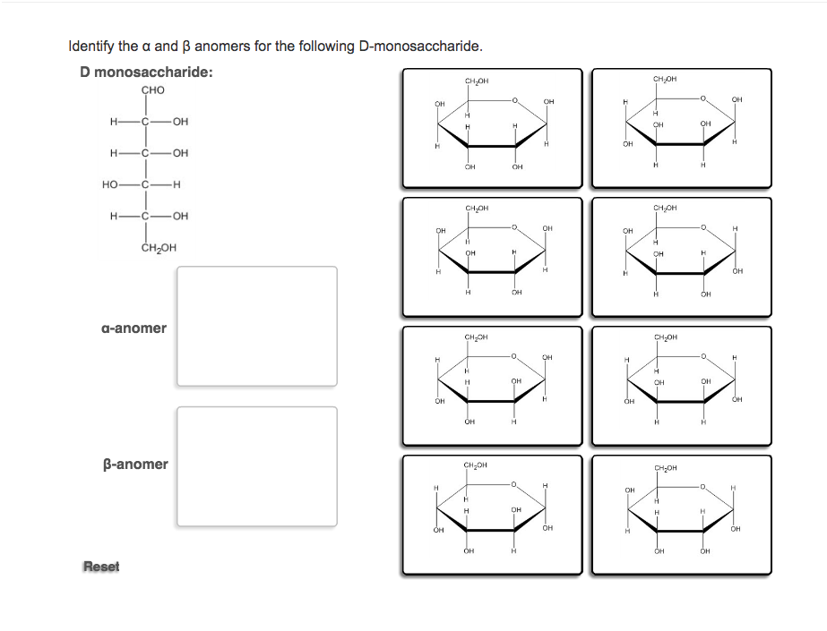 Solved Identify The A And B Anomers For The Following D M Chegg Com