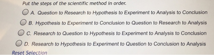 steps of scientific method of research