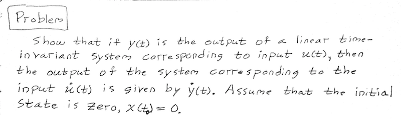 Solved Show That If Y T Is The Output Of A Linear Time I Chegg Com