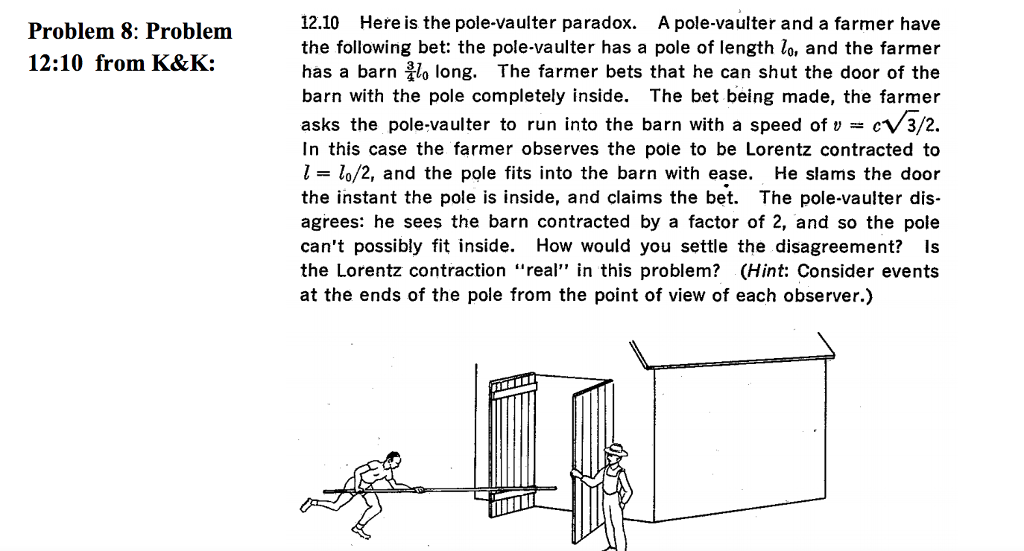 Solved 12 10 Here Is The Pole Vaulter Paradox A Pole Vau