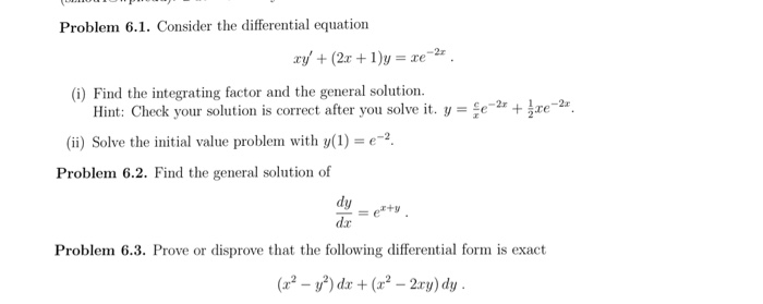 Solved Consider The Differential Equation Xy 2x 1 Y Chegg Com