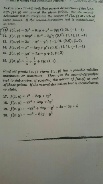 Solved If The Second Derivative Test Is Inconclusive So Chegg Com