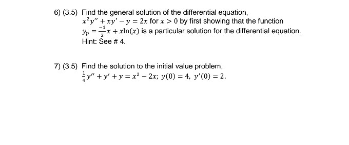 Solved 6 3 5 Find The General Solution Of The Chegg Com