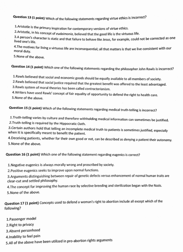 Question 13 1 Point Which Of The Following State Chegg Com