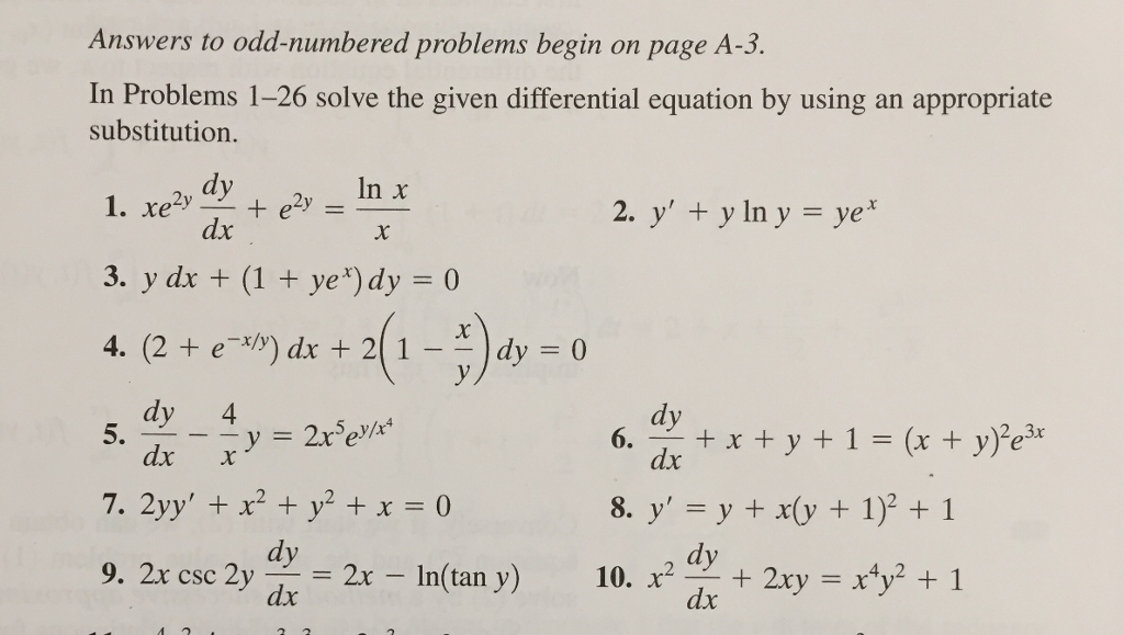 Solved Answers To Odd Numbered Problems Begin On Page A 3 Chegg Com