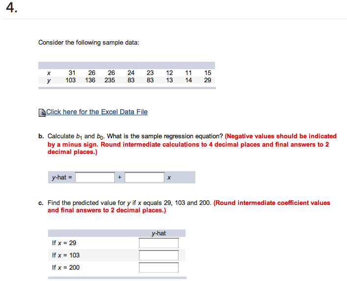 Solved Consider the following sample data: x 31 26 26 24 23 | Chegg.com