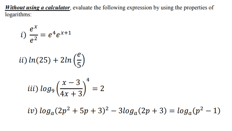 Solved Evaluate The Following Expression By Using The Pro Chegg Com