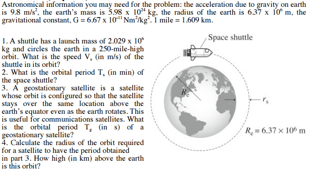 Astronomical Information You May Need For The Chegg Com