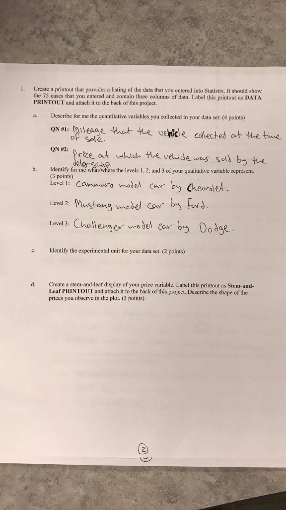 Solved: That Printout ... Of The Provides Create A D A Listing