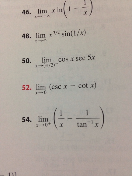 Solved Lim X Tends To 0 1 X 1 Tan 1 X Chegg Com