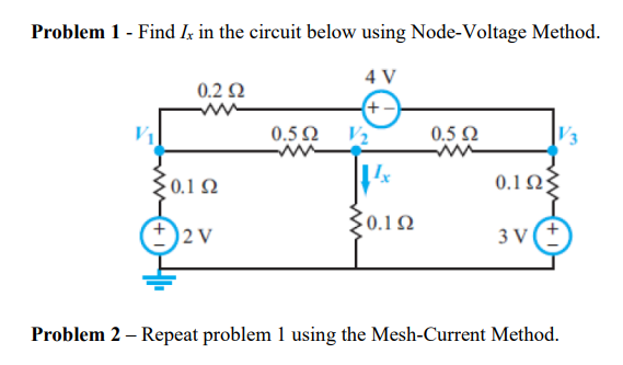 Problem 1 Find I In The Circuit Below Using Node Voltage Method W