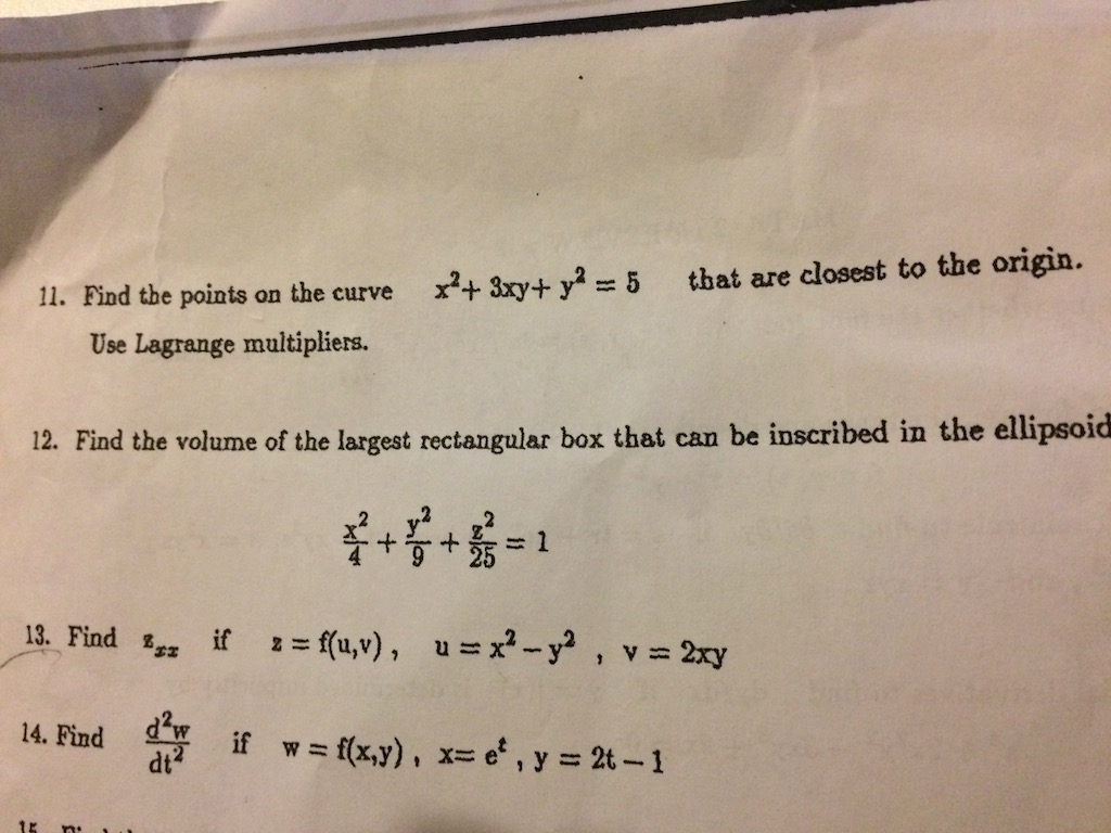 Solved Find The Points On The Curve X 2 3xy Y 2 5 That Chegg Com