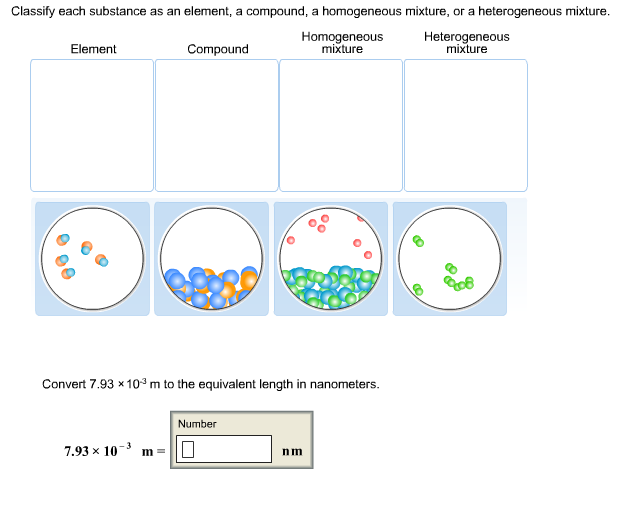 Classify Each Substance As An Element A Compound A Chegg Com