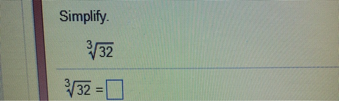 Solved Simplify 3 Squareroot 32 3 Squareroot 32 Chegg Com