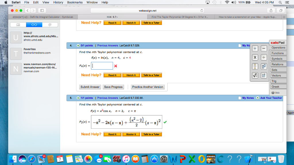 Solved Find The Nth Taylor Polynomial Centered At C F X Chegg Com