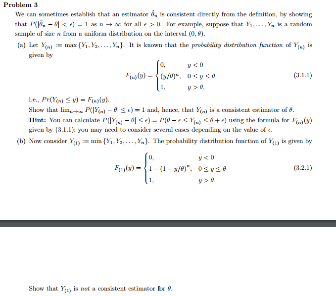 Problem 3 We Can Sometimes Establish That An Chegg Com