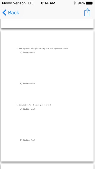 Solved The Equation X 2 Y 2 2x 6y 10 0 Represents Chegg Com