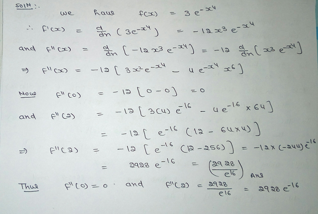 For The Function F X 3e X Find F X Then Find F 0 And F 2 F X 48x6 E X4 36x2 E X4 Select The Correct Choice Below And Fill In Any Answer Boxes