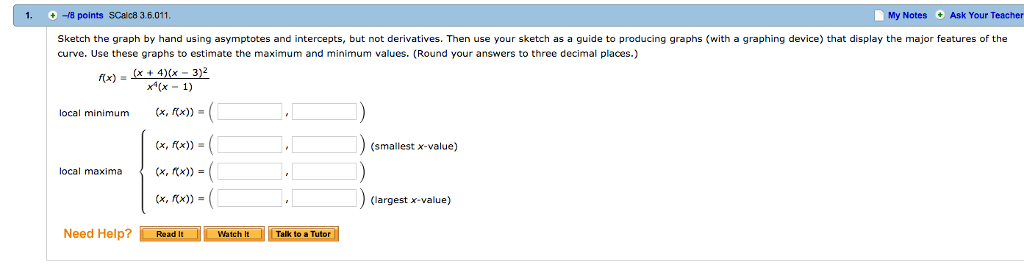 Solved 1 18 Points Scalc8 36011 My Notes Ask Your Te