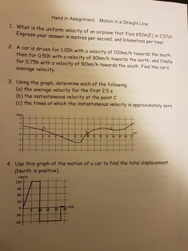 17 straight line motion homework image