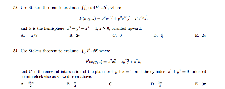 Solved Answers 53 C 54 A Please Explain The Step By Step Chegg Com