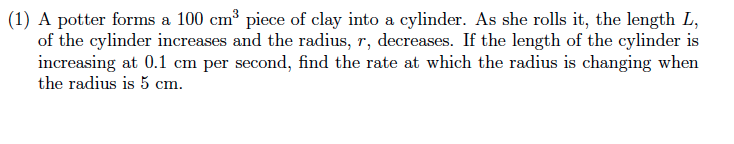1 A Potter Forms A 100 Cm3 Piece Of Clay Into A Chegg 