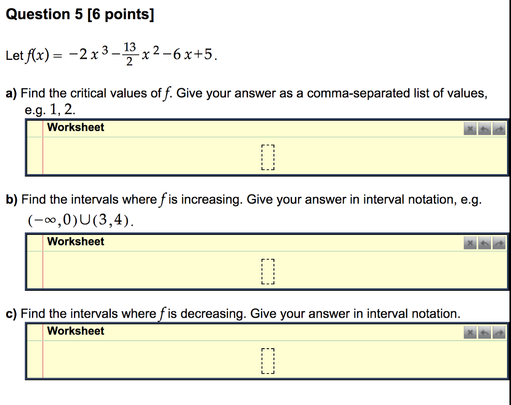 Solved Question 200 [200 points] 20x a) Find the critical values With Regard To Interval Notation Worksheet With Answers
