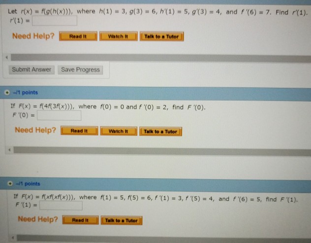 Solved Let R X R G H X Where H 1 3 G 3 6 H 1 Chegg Com