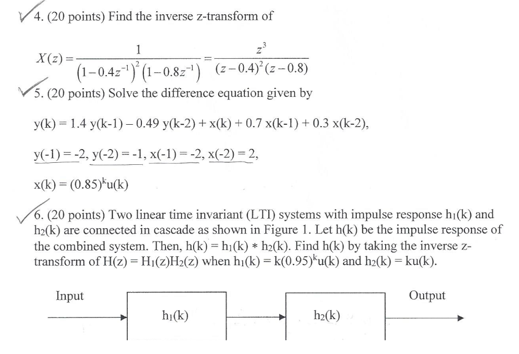 Solved Find The Inverse Z Transform Of X Z 1 1 0 4z Chegg Com