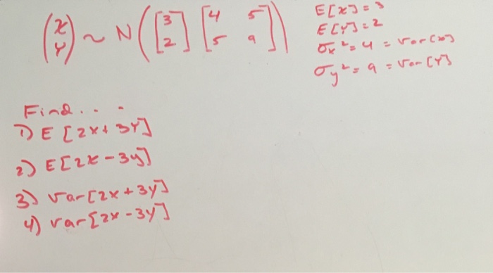 Solved X Y N 3 2 4 5 5 9 E X 3 E Y 2 Sigma Chegg Com