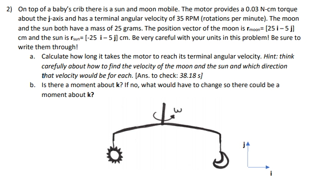 Solved 2 On Top Of A Baby S Crib There Is A Sun And Moon