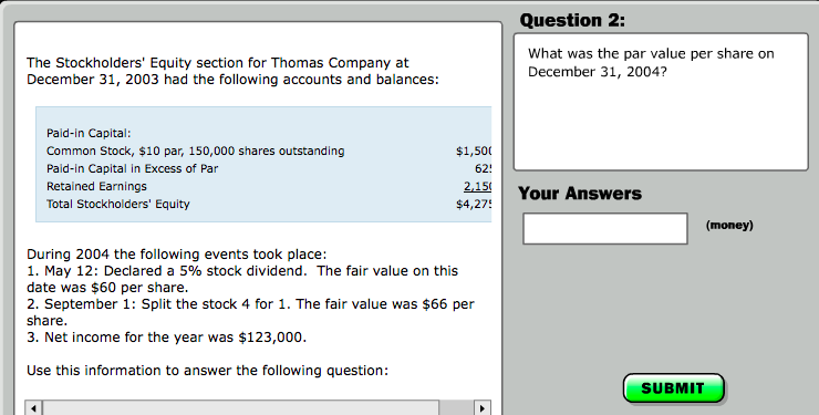 Question & Answer: Question 1 The Stockholders' Equity section for Thomas Company at December 31, 2003 had the following accounts and balances: Ho..... 1
