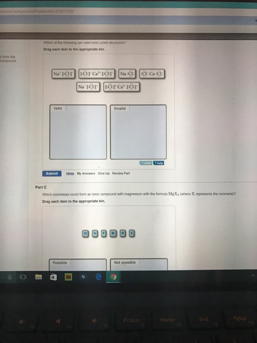 Solved Which Of The Following Are Valid Ionic Lewis | Chegg.com