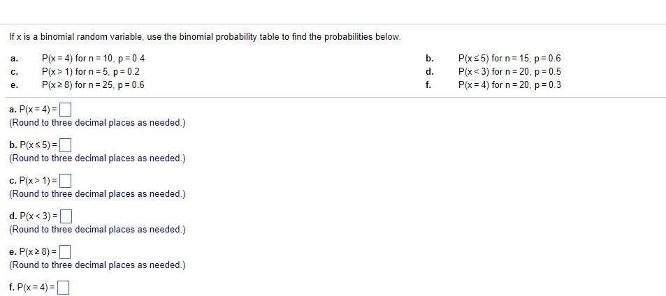 Solved If X Is A Binomial Random Variable Use The Binomi Chegg Com