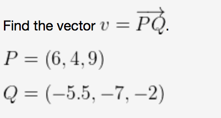 Solved Find The Vector V Overrightarrow Pq P Left Chegg Com