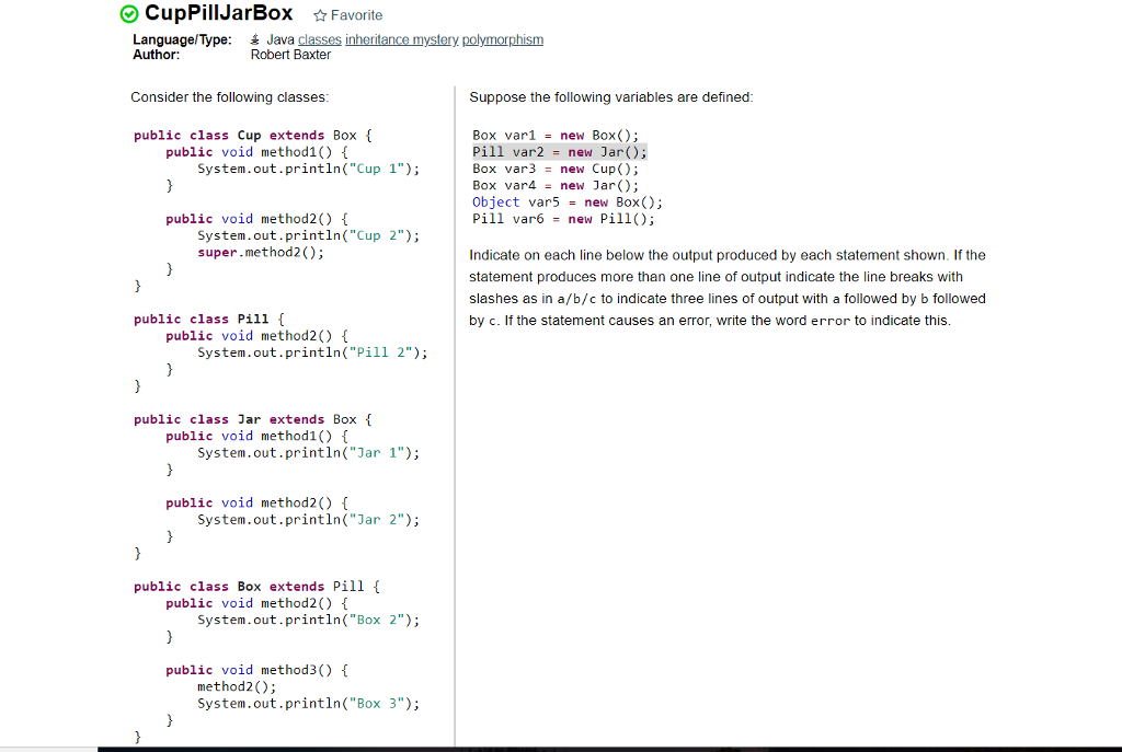 Solved 2. a) Can a class extend itself in java? Explain. b