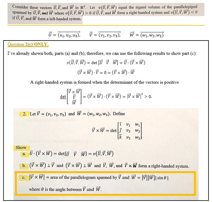 Solved Consider Three Vectors U V And W In R3 Let U U V Chegg Com