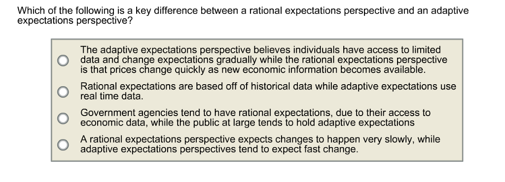adaptive vs rational expectations